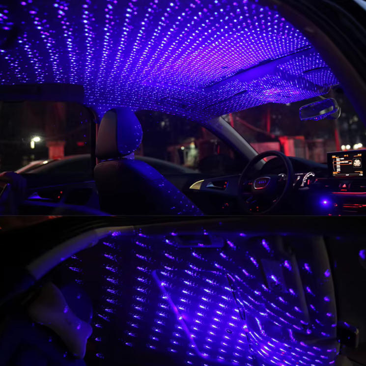 Oświetlenie LED Gwiezdne Do Dachu Samochodu — Magiczna Nocna Atmosfera