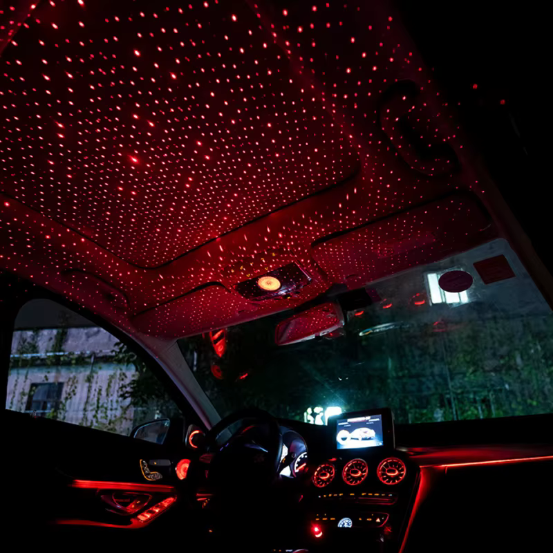 Oświetlenie LED Gwiezdne Do Dachu Samochodu — Magiczna Nocna Atmosfera