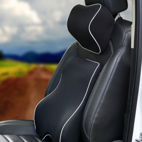 Μαξιλάρι οσφυϊκής στήριξης και προσκέφαλου από αφρό μνήμης - Άνεση και ανακούφιση της πλάτης