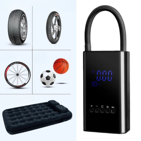 Mini Kompresszor Hordozható – LED Kijelző és Állítható Nyomás