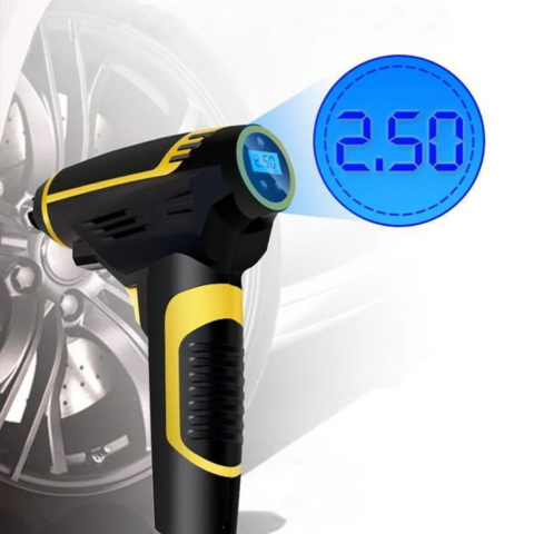 Portable Car Air Compressor – Digital Display and LED Light