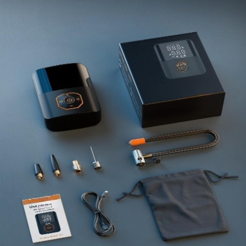 Compresseur D’Air Portable — Gonfleur Sans Fil Rapide Et Puissant