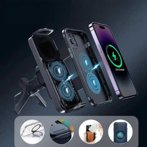 Magnettinen Puhelintuki Autolle — Nopea ja turvallinen kiinnitys