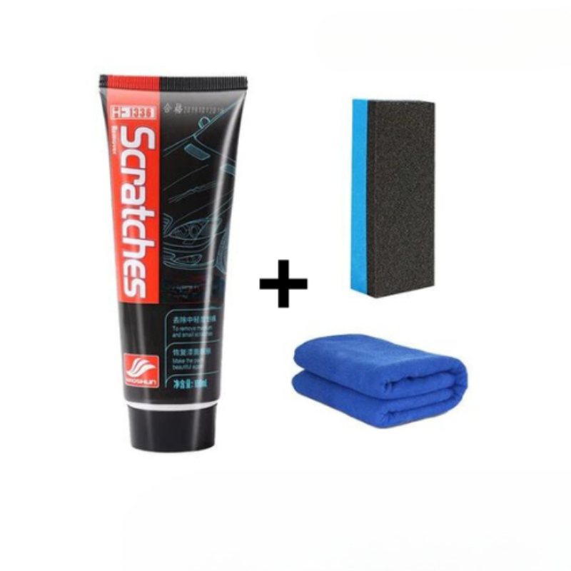 Kit Ștergător de zgârieturi auto – Cremă renovatoare pentru vopsea + Tampon aplicator