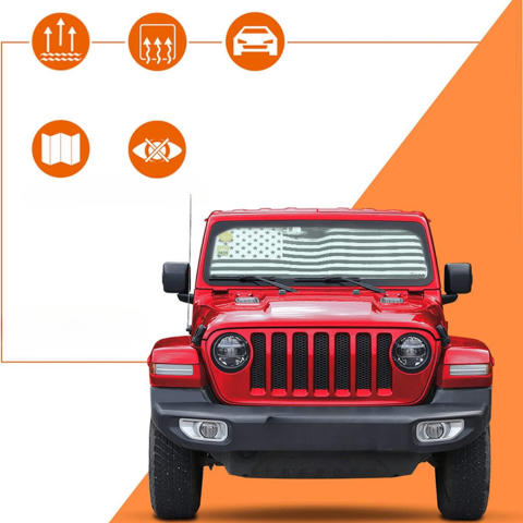 Windshield Sunshade American Flag — Unique Style And Heat Protection 