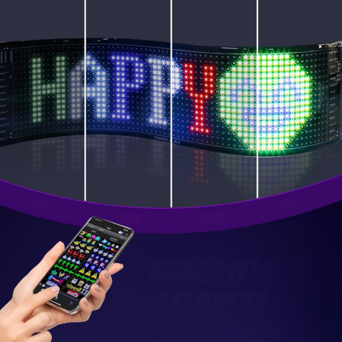 Programmabel LED-skilt til bil — Moderne kommunikation og stil 