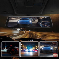 Draadloze Dashboardcamera — 12" Touchscreen Achteruitkijkspiegel 2K 