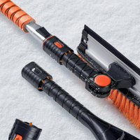 Cepillo de Nieve y Rascador de Auto — Mango Ajustable y Desmontable 
