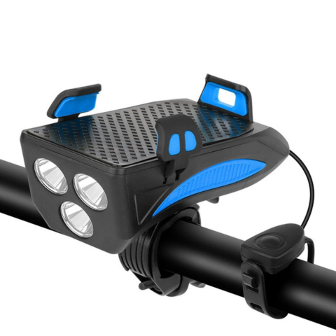 Multifunktionel cykel lampe – horn og telefonholder 