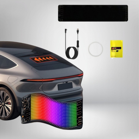 LED panel na čelnom skle — Animovaný displej a diaľkové ovládanie 