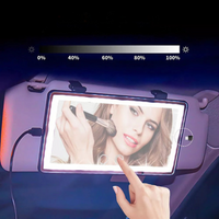 LED-spegel för solskydd i bilen – Justerbar och uppladdningsbar belysning 