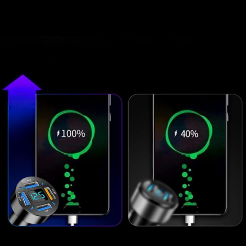 Universel og Multi-USB Cigaretteoplader 