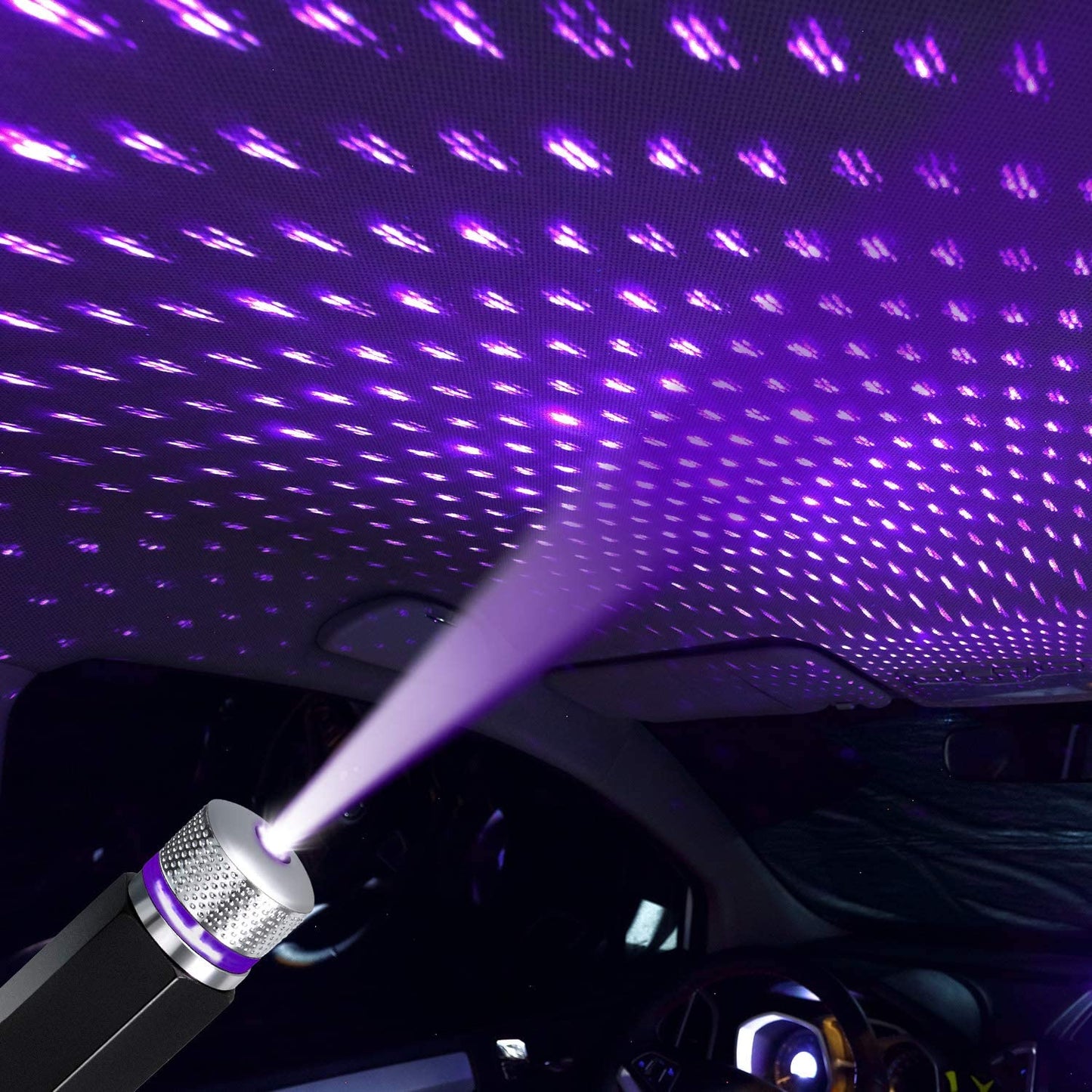 إضاءة LED مزينة لسطح السيارة — أجواء ليلية سحرية 