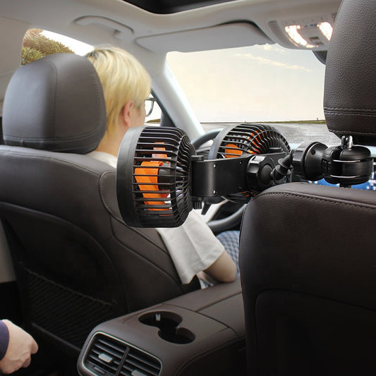 Dubbele Auto Ventilator — Oplaadbaar en Draaibaar 